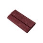 Zoozie Bags Cartera de Piel Auténtica para Mujer en Rojo Clarete, Elegante y Sofisticada, 19x10x2 cm